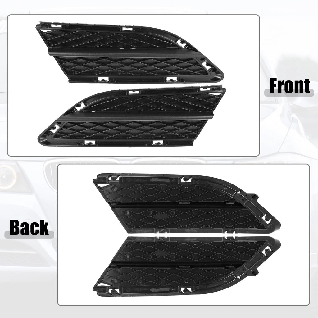 2X Fog Light Grille Black for BMW 328i (2009–2010) 51117198901