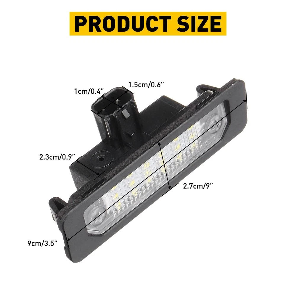 2X LED License Plate Light for Ford Flex Taurus Mustang Focus Edge (2009–2019)