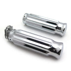 7/8" Chrome Handle Bar Hand Grips for Suzuki Kawasaki Yamaha Honda (22mm)