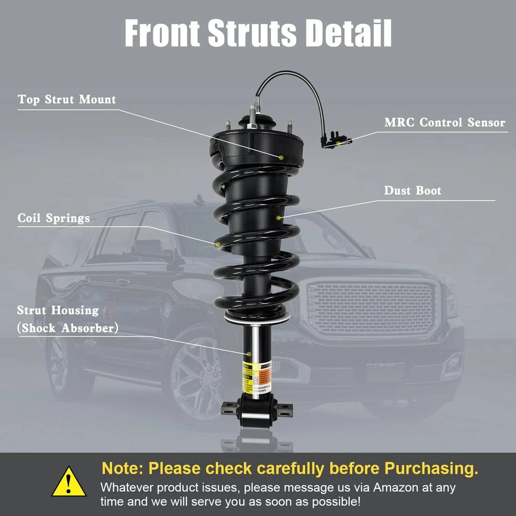 2X Front Shock Struts for Escalade Tahoe Yukon Denali (2015–2020) 84176631