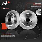 Rear Brake Rotors & Pads + Hub Bearing for Honda Pilot Acura ZDX (2009–2015)
