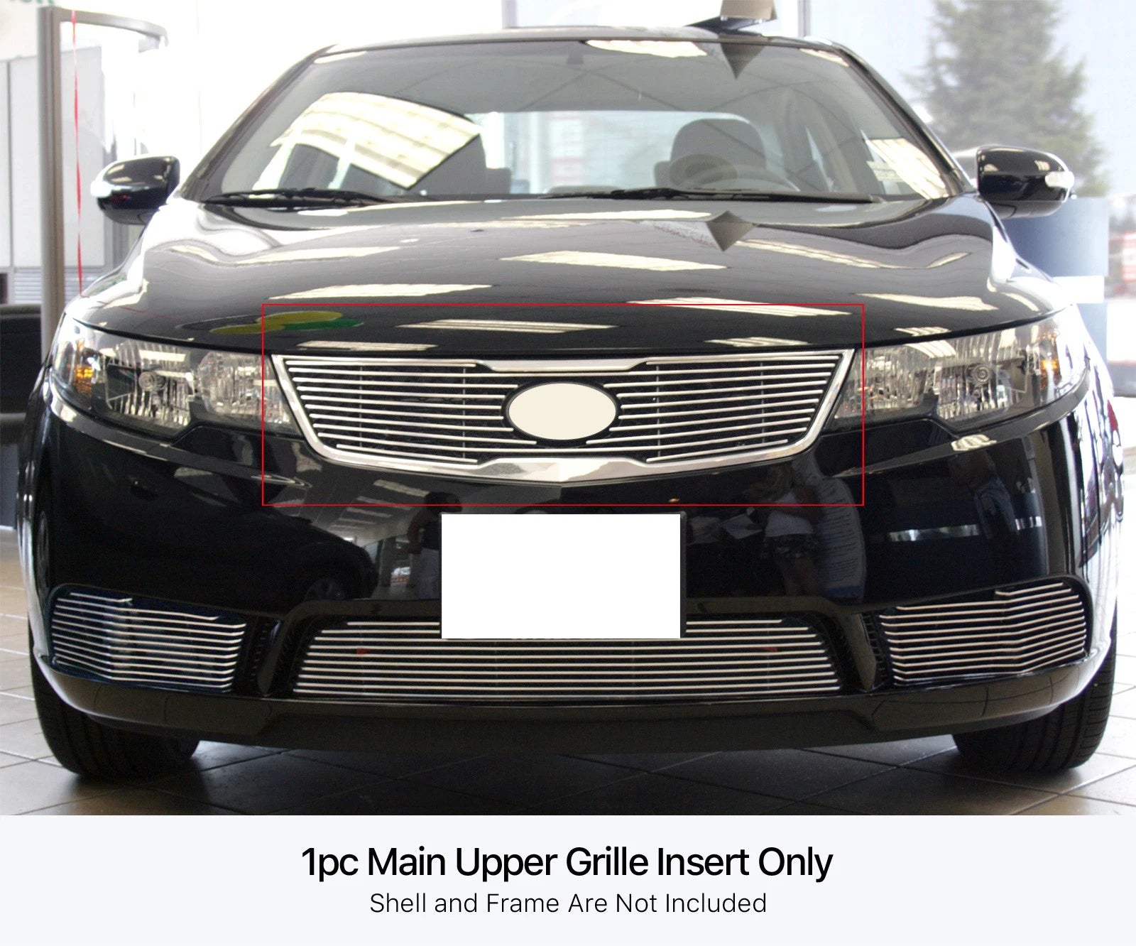 Aluminum Chrome Billet Grille Insert for Kia Forte (2010-2013)