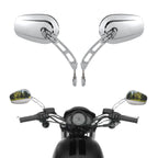 Chrome Rearview Mirrors for Harley Dyna Fat Street Bob FXDB (2006–2017)