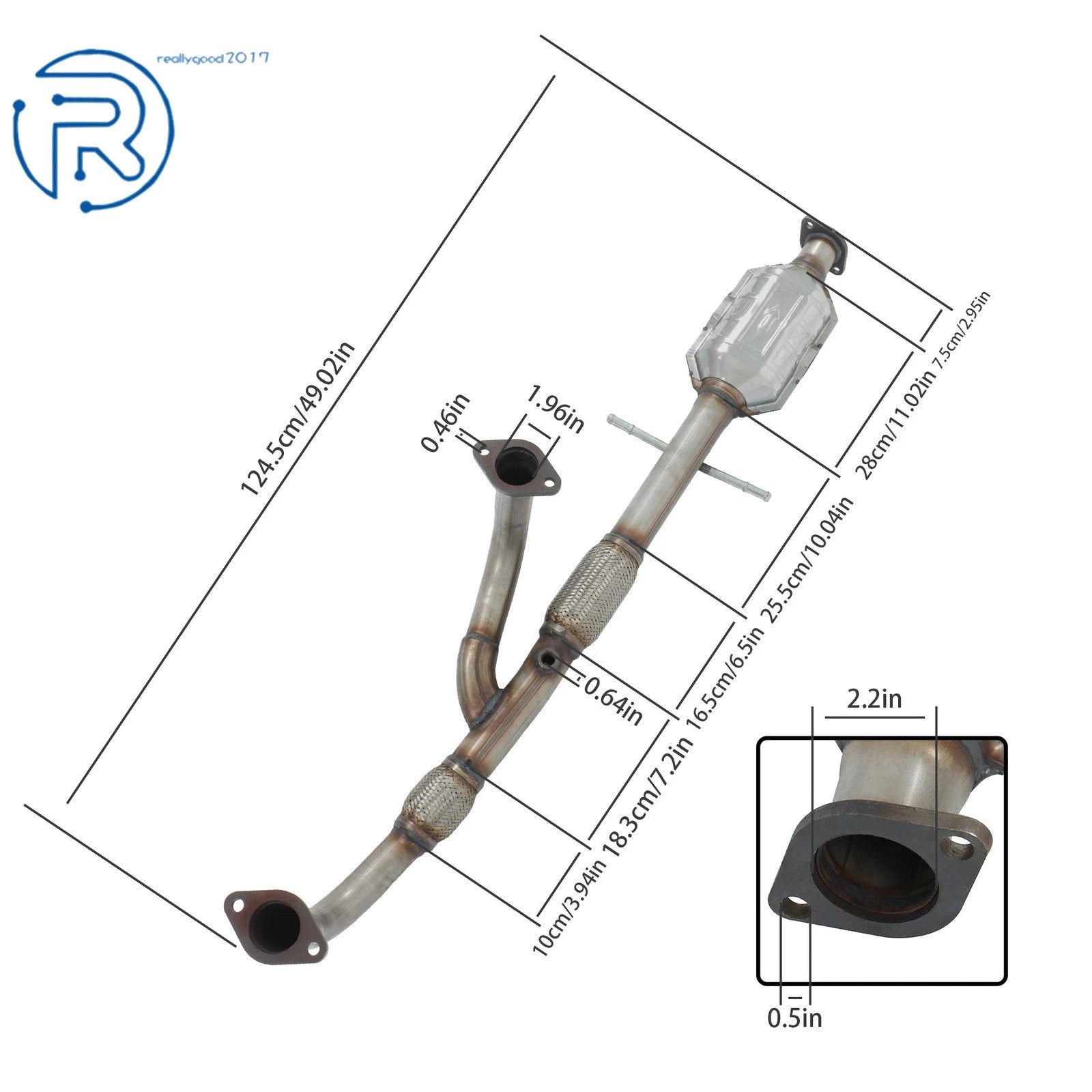 Flex Y-Pipe Catalytic Converter for Hyundai Sonata / Kia Optima (2002-2006)