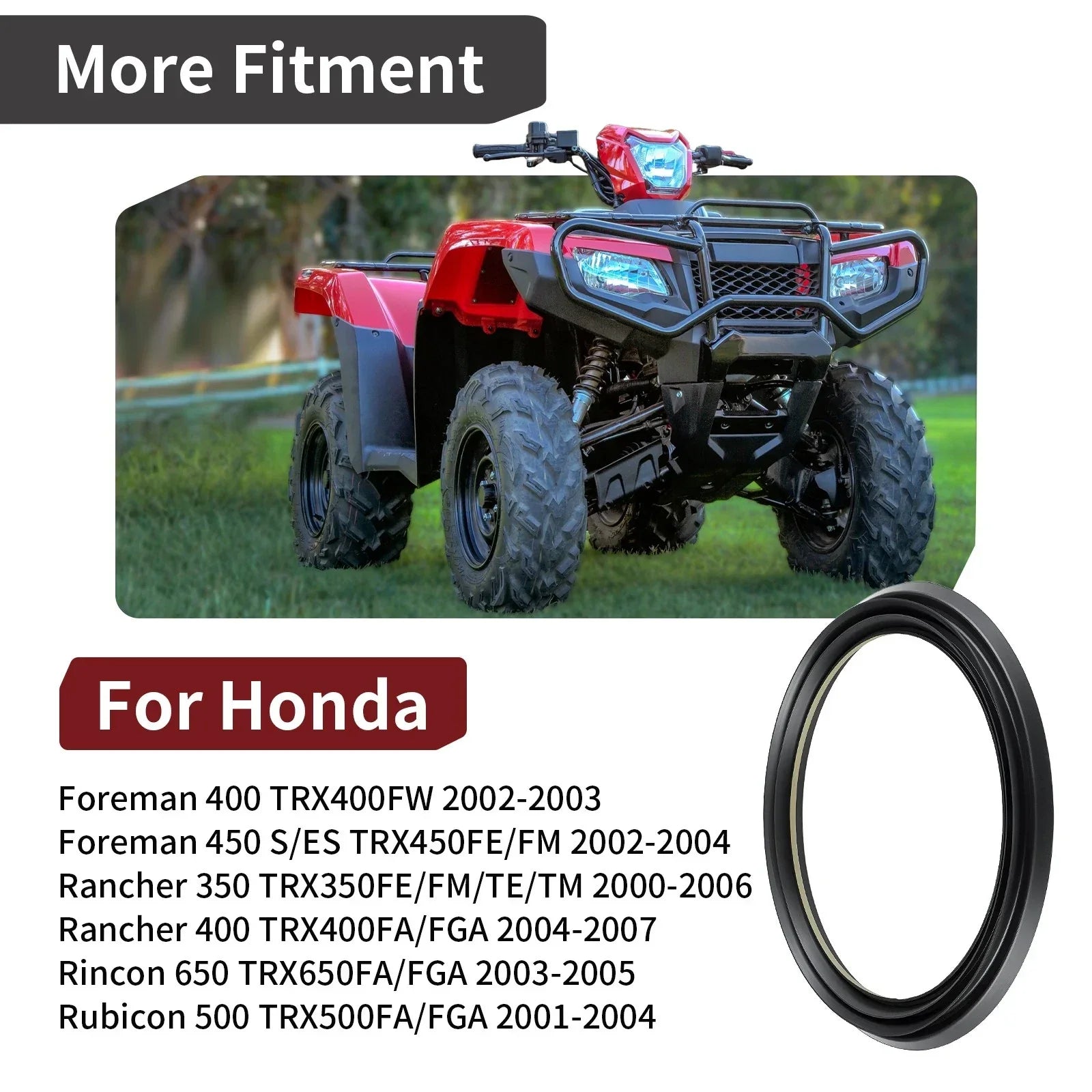 Front Brake Drum Dust Seal for Honda Foreman 400/450 Rubicon 500
