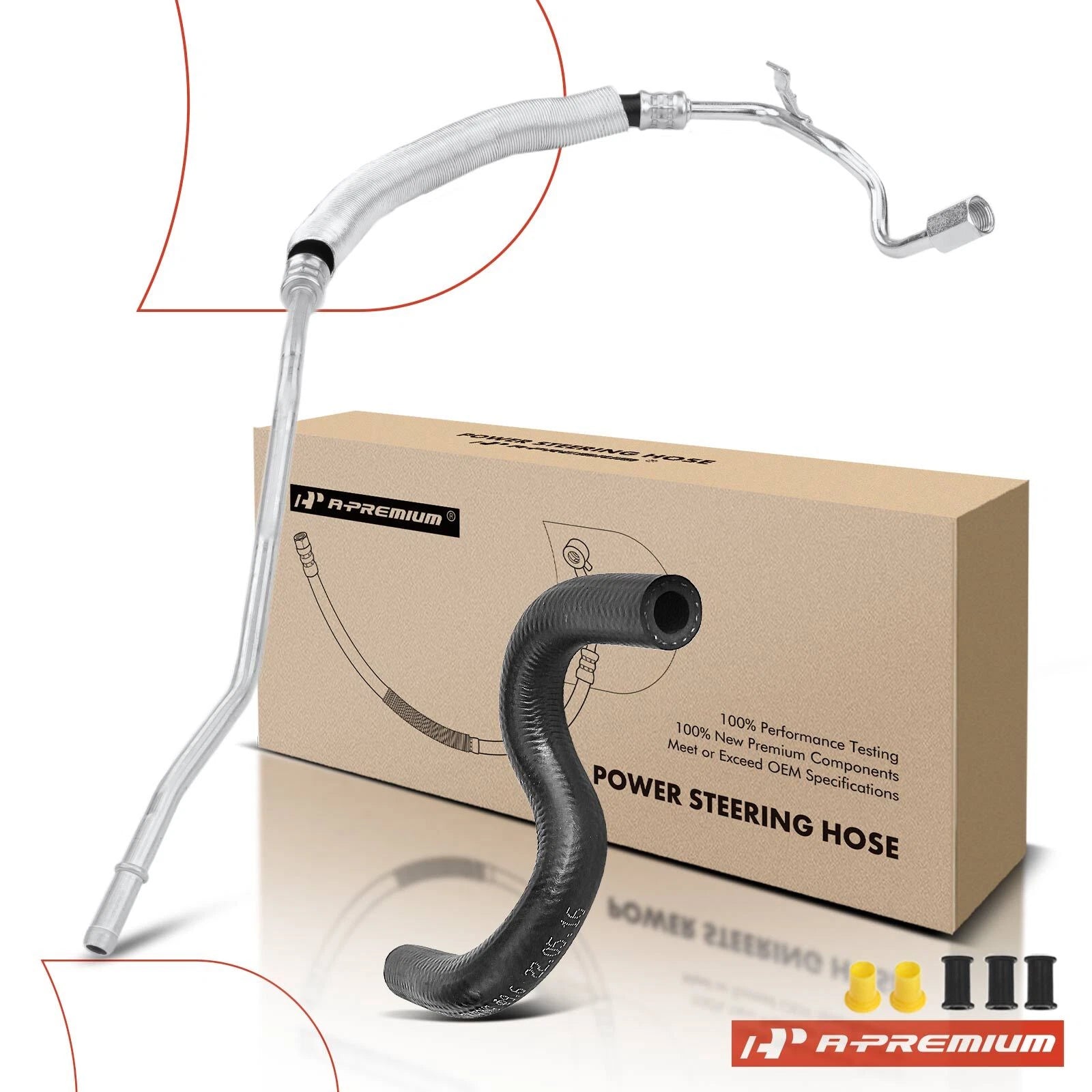2X Power Steering Return Line Hose Assembly for Subaru Forester (2004–2008)