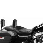 Black Driver Passenger Seat + Backrest for Harley Road Street Glide (2009-2023)