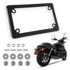 Carbon Fiber Motorcycle American License Plate Frame Holder w/Caps