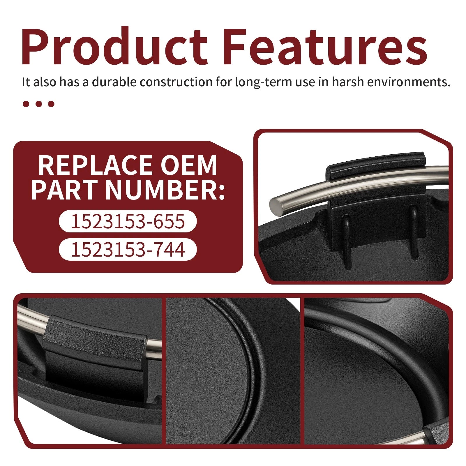 4X Center Hub Wheel Caps 1523153-655 for Polaris General XP 4 1000 (2020–2025)