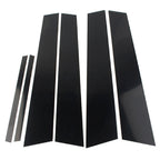 6X Door Trim Cover Kit for Honda Civic (2006–2011) - Black Pillar Posts