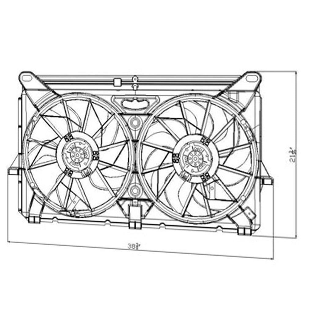 Replacement Dual Fan Assembly for 2005–2006 Chevrolet Avalanche