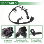 ABS Wheel Speed Sensor No. 47510TEAT01 for Honda Civic (2006–2011) Rear Right