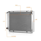 3-Row Full Aluminum Racing Radiator for Ford Mustang/Lincoln Mark VII (1979–1993)
