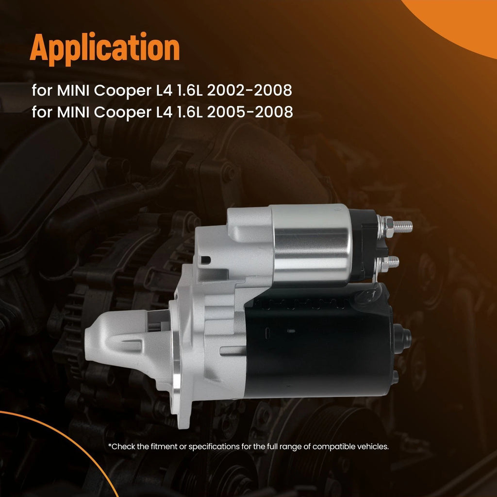 12V 9T Starter Motor for MINI Cooper (2005–2008) 17854N