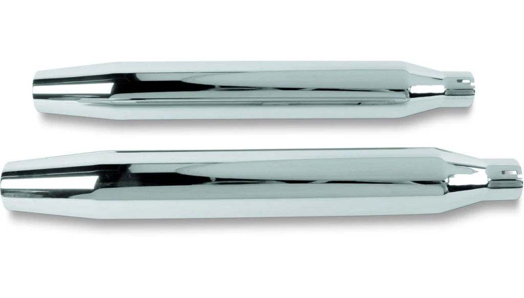 3" HP-Plus Slip-On Mufflers Tapered Chrome for Harley FXD