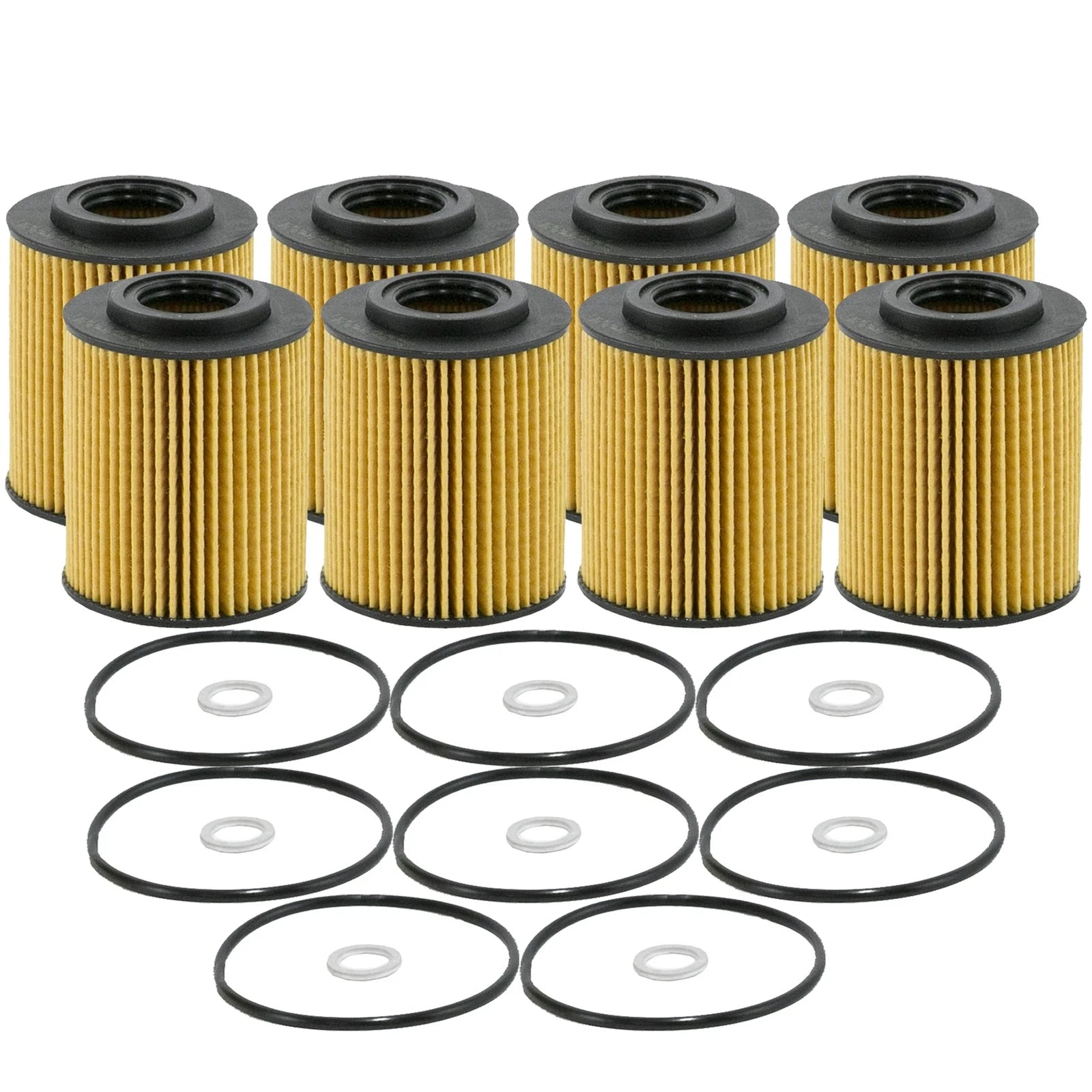 Set of 8 Engine Oil Filters for Hyundai Genesis Kia (StdAsp GAS)