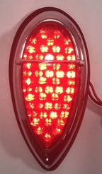 LED Tail Light Assembly with Tear Drop Lens and Gasket for Lincoln Zephyr (1938–1939)