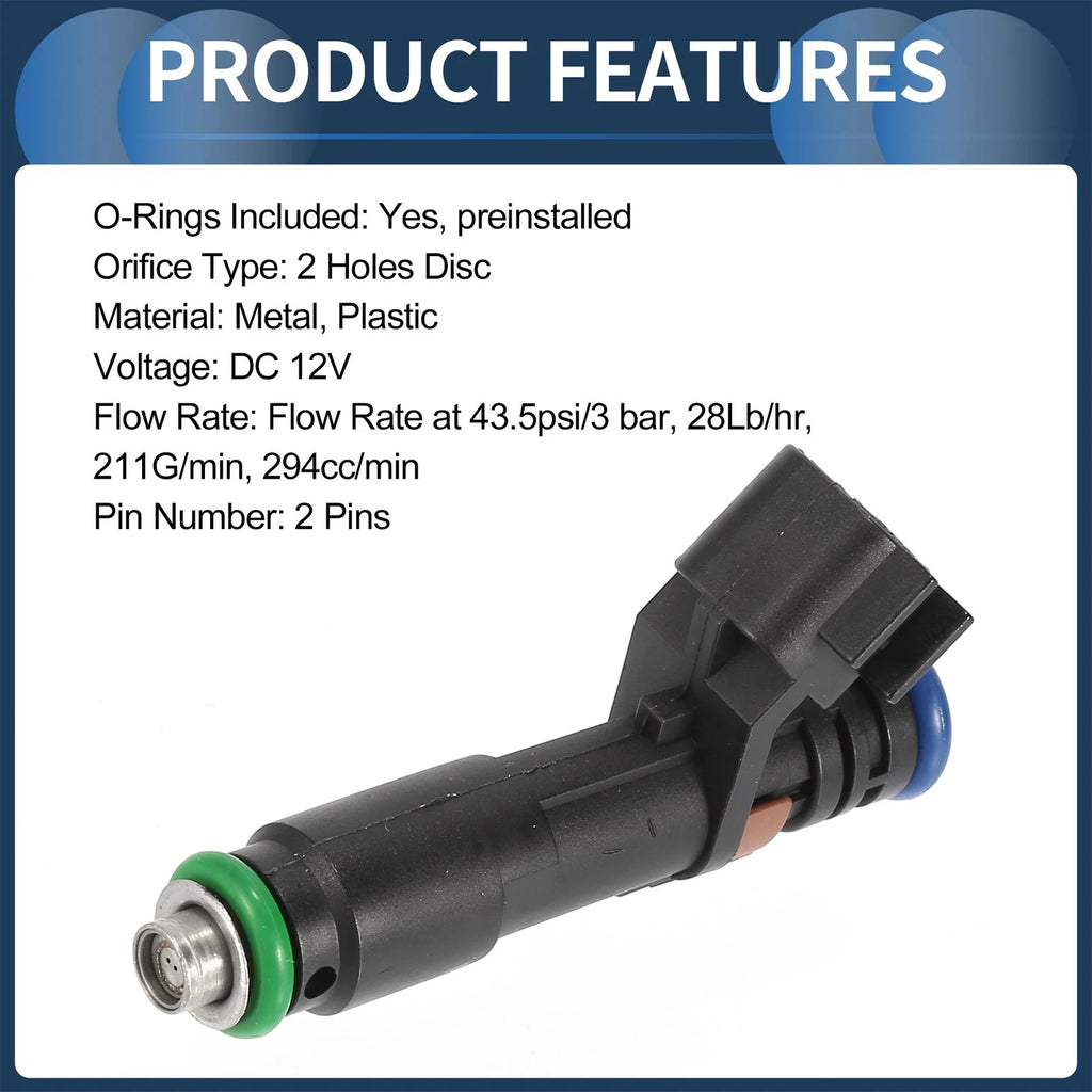 Set of 8 Fuel Injectors for Ford F-150 (2005–2006) No.5C3Z-9F593-DC