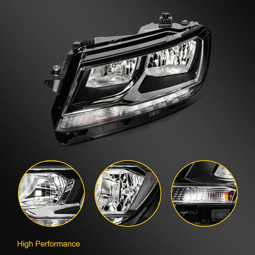 Left Side LED DRL Headlight with Bulb for Volkswagen Tiguan (2018–2021)