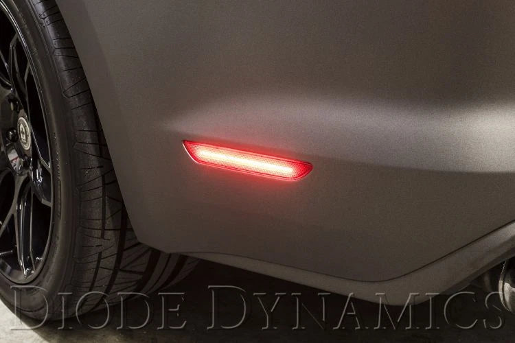 Pair Red LED Rear Side Marker Lights for 2015-2020 Ford Mustang