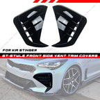 Front Bumper Vent Grill Blade Trim Cover Gloss Black for KIA Stinger GT (2017–2023)