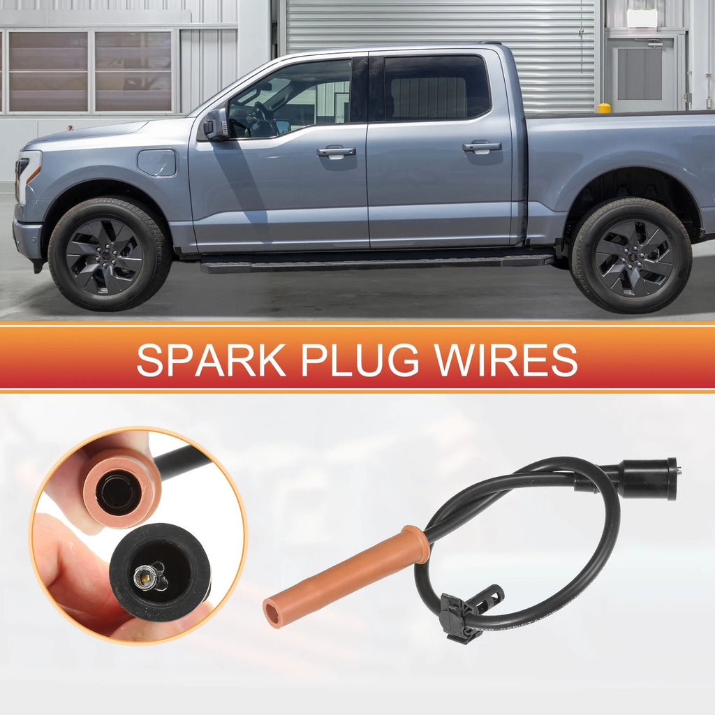 8X Spark Plug Wire Ignition Coil Cable for Ford F-150 F-250 E-350 (1997–2021)