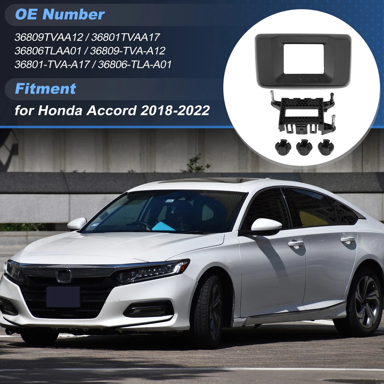 Front Bumper Distance Sensor Milliwave Radar Cover for Honda Accord (2018–2022)