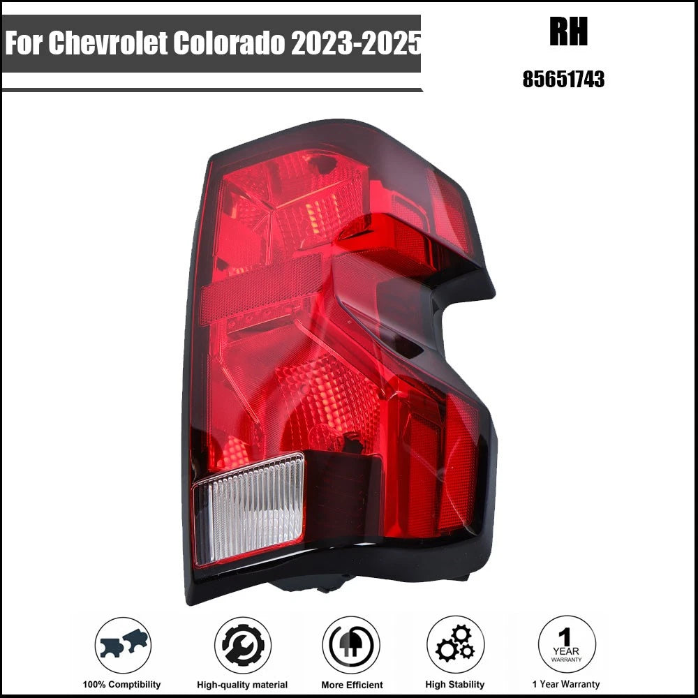 Right Side Tail Light Assembly for Chevrolet Colorado (2023–2025) Halogen Black Red