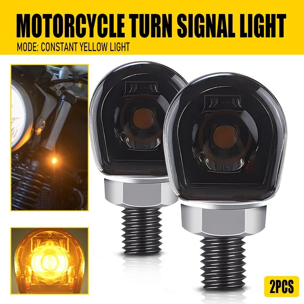 2X LED Turn Signals for Universal Motorcycle (Mini Lamp)