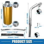 Exhaust Muffler Silencer Pipe Kit 1.1Inch for Honda XR50 CRF50 (2000-2023)