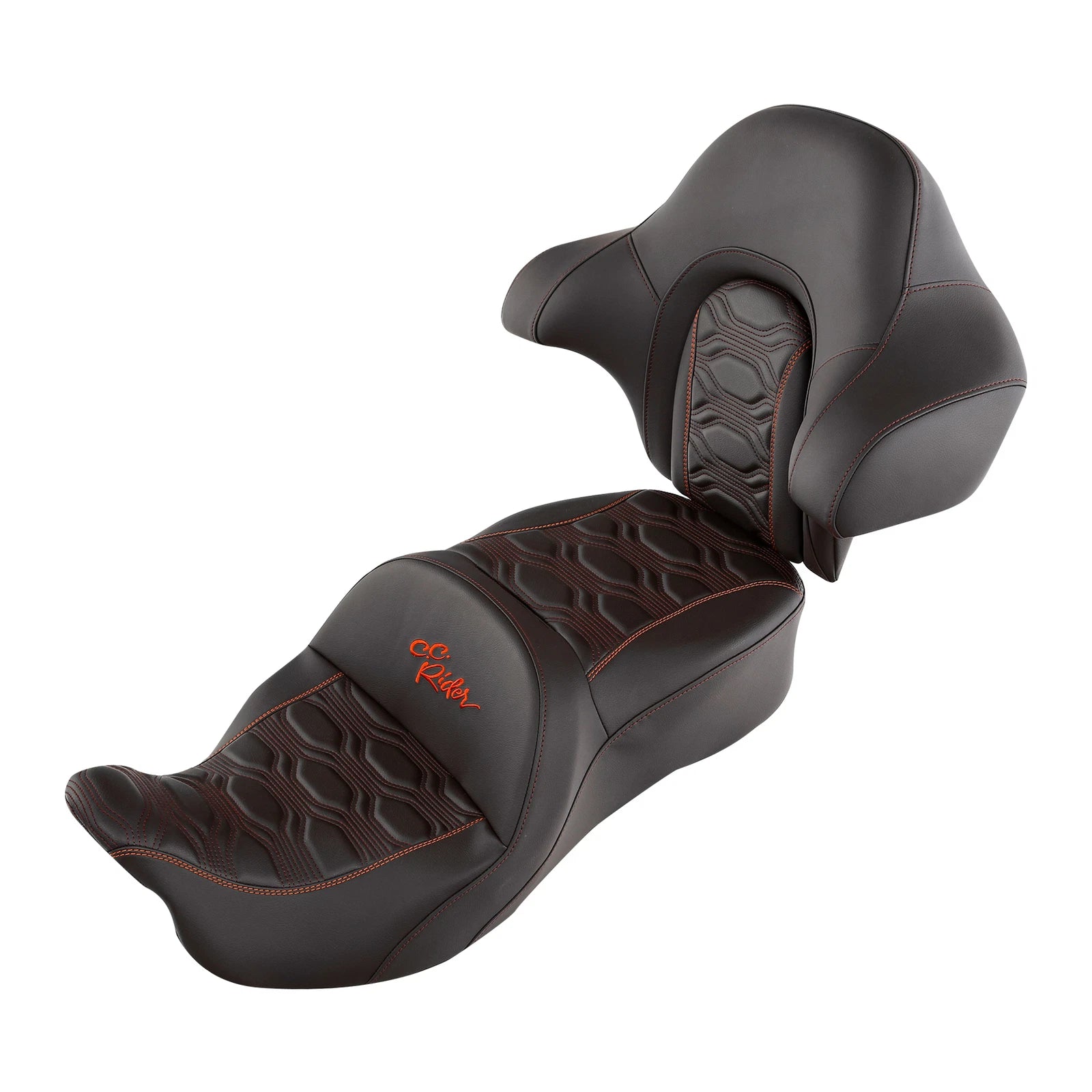 Driver Passenger Seat Backrest for Harley Electra Touring (2014–2023) 22 Brown