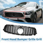 Front Upper Bumper Grille for Mercedes E200 (2017–2020) AMG Black