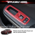 Carbon Fiber ABS Window Lift Control Panel Cover for Dodge Charger (2015-2021)