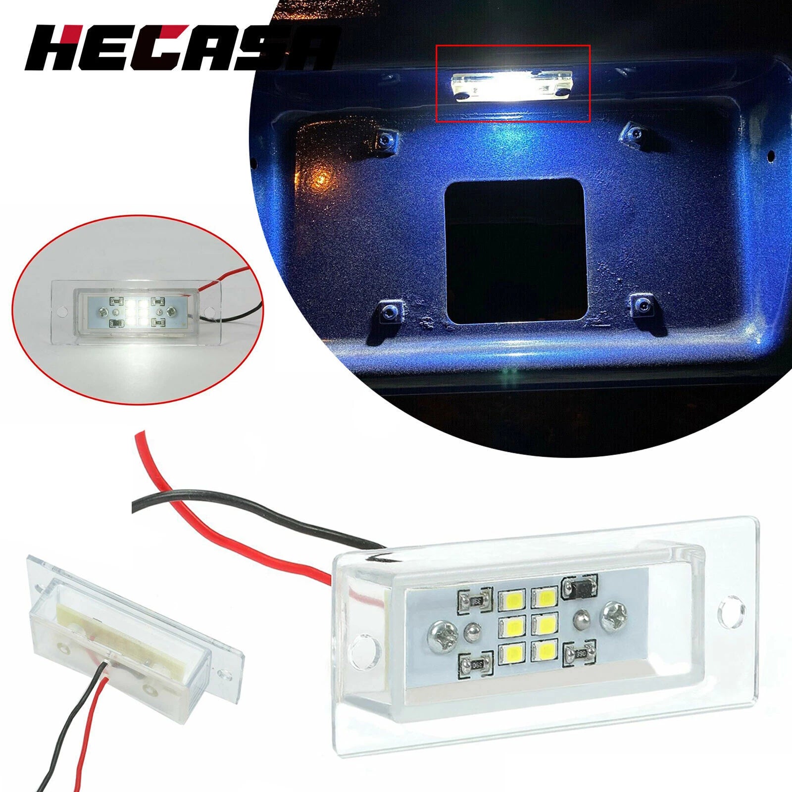 Universal Rear Roll Pan License Plate Light for Dodge Ford Chevy GMC