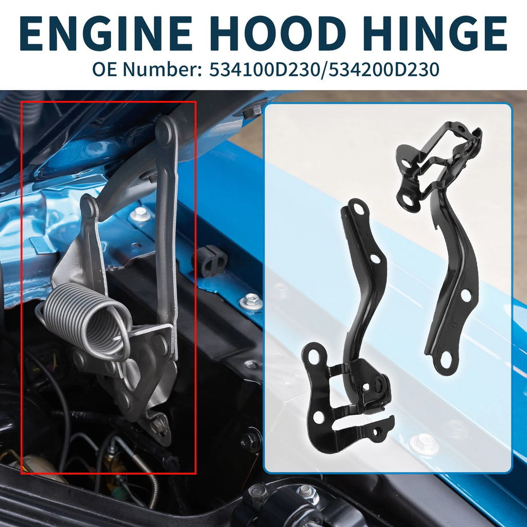 Hood Hinges for Toyota Yaris (2007–2011) No. 534100D230 1 Pair