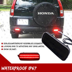 Smoked Lens Red LED Rear Bumper Reflectors for Honda CR-V (2002–2004)