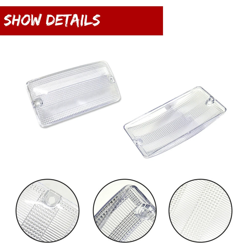 Clear Lens Front Grill Turn Signal Lights for Ford Bronco (1969–1977)