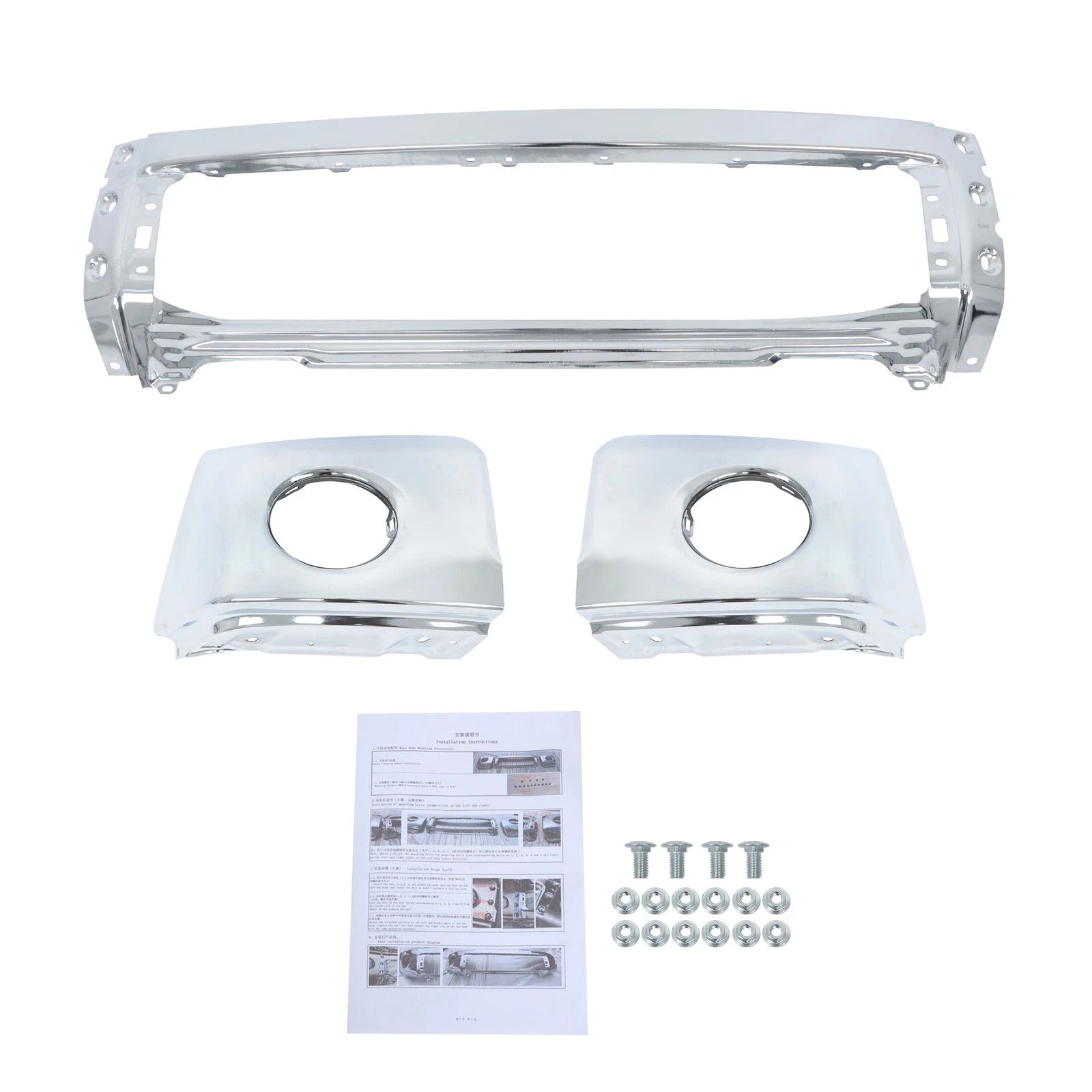 Chrome Steel Front Bumper Face Bar for Toyota Tundra (2007–2013)