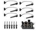 Set of 6 Denso Ignition Coil Wire Spark Plugs for Ford Mercury