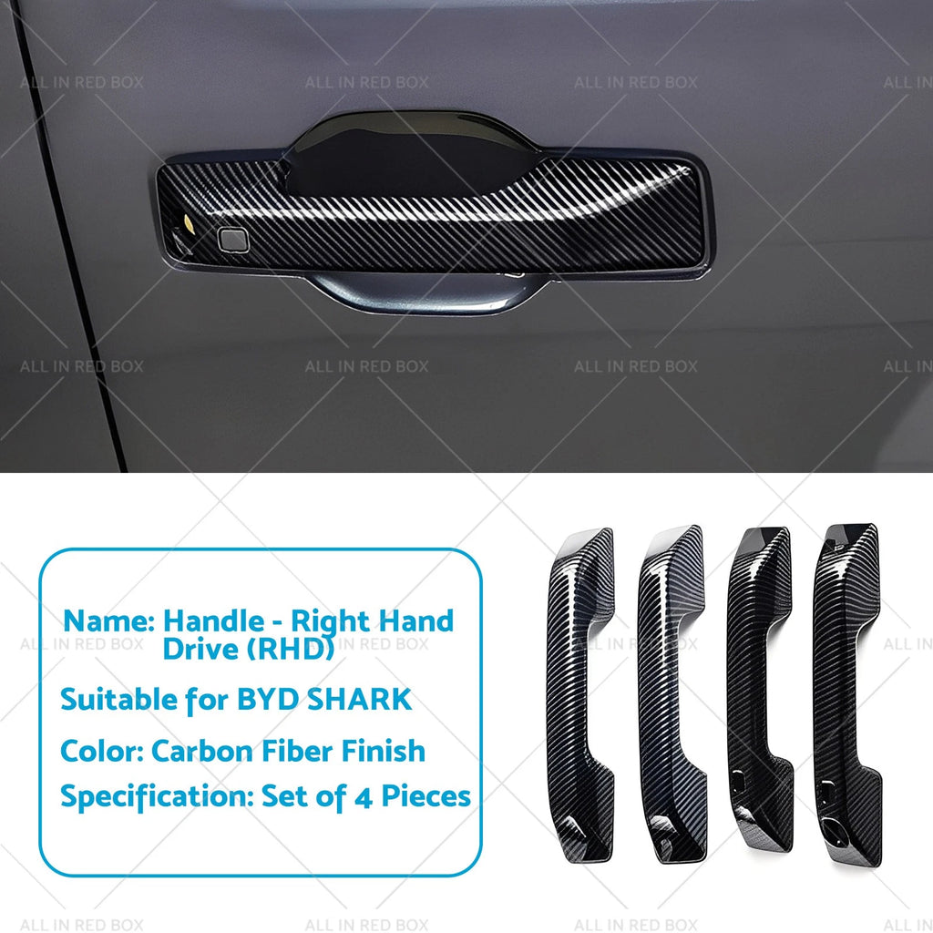 Set of 4 Door Handle Cover Trim for BYD Shark (2025–2027) RHD