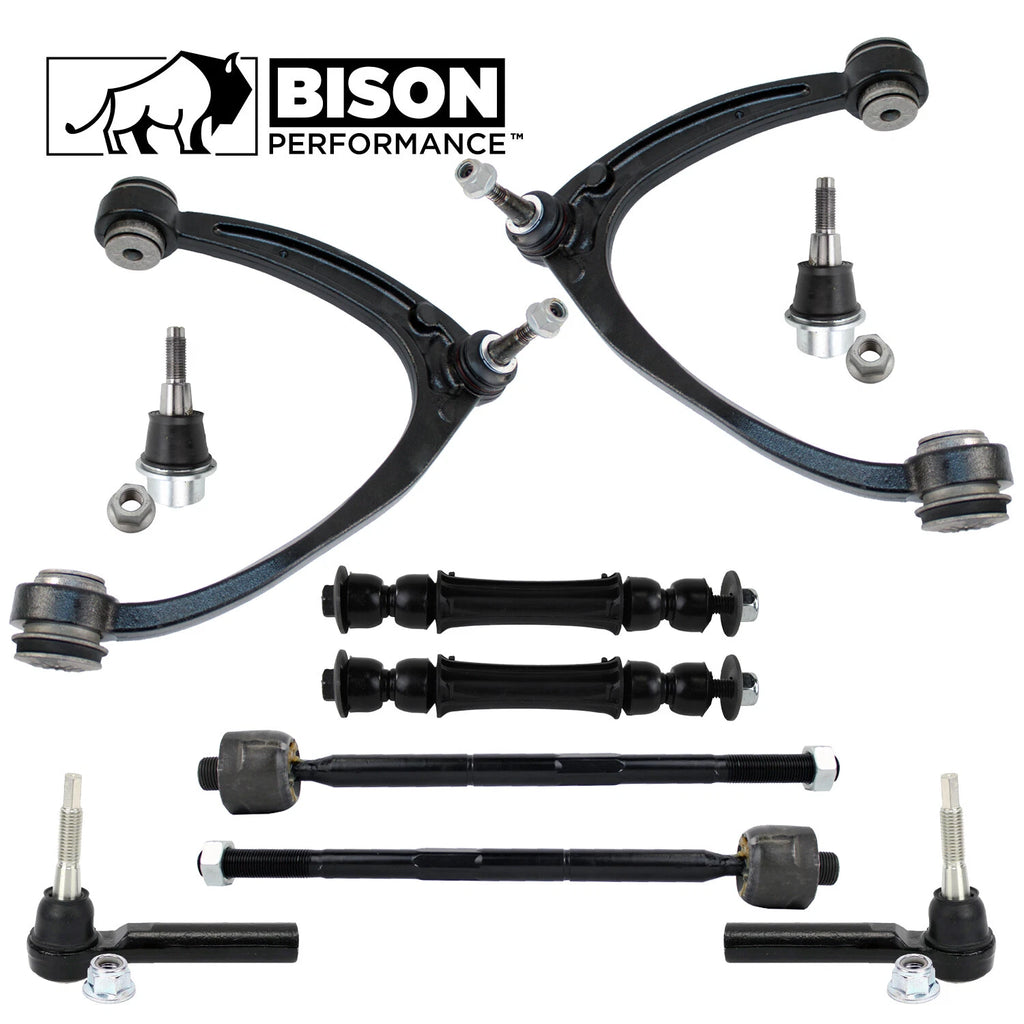10pc Front Upper Control Arm Sway Bar Tie Rod Kit for Chevrolet