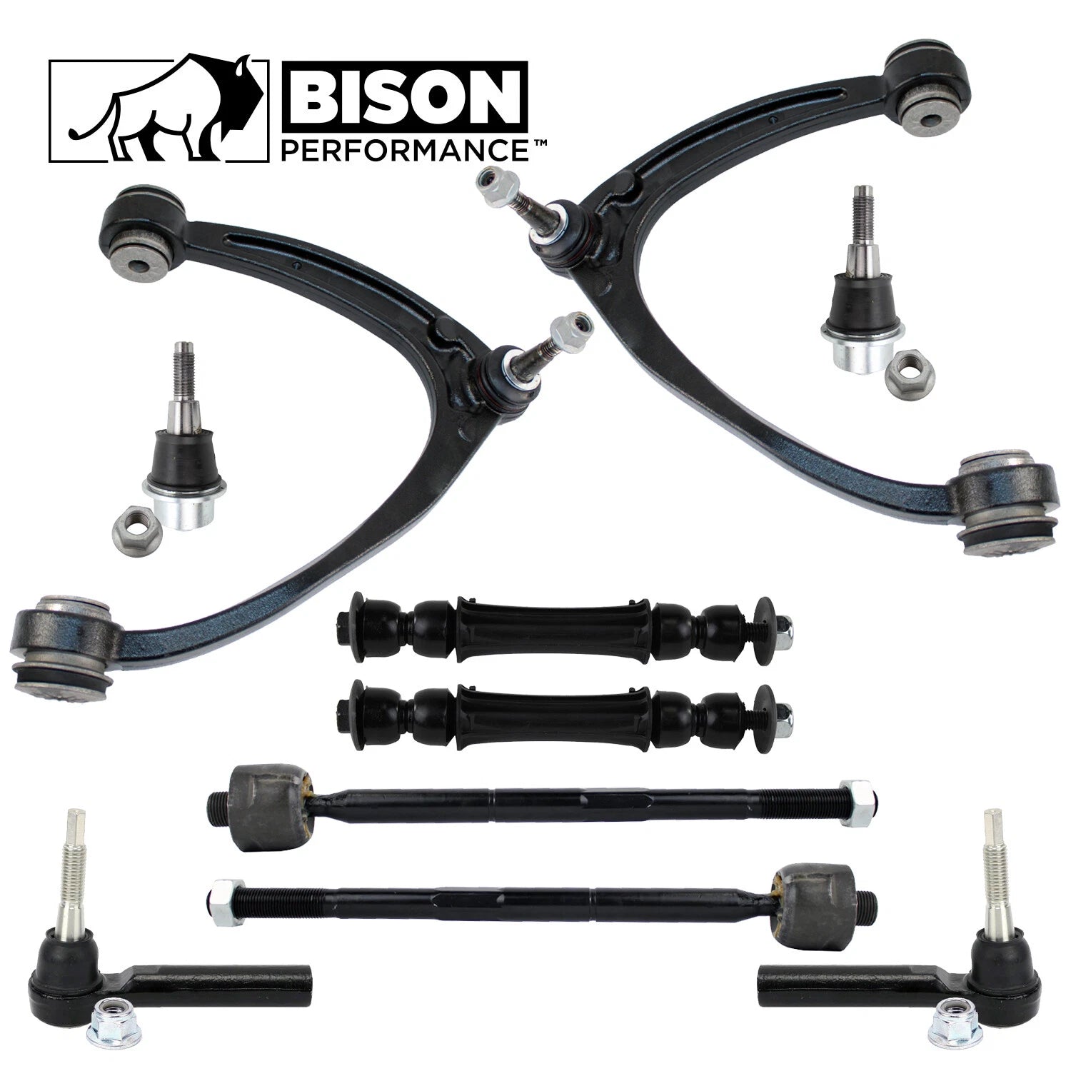 10pc Front Upper Control Arm Sway Bar Tie Rod Kit for Chevrolet