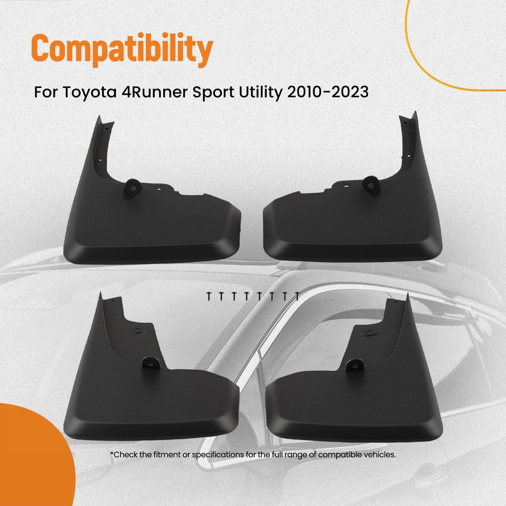 Set of 2 Aerodynamic Mud Flaps for Toyota 4Runner (2010–2023)