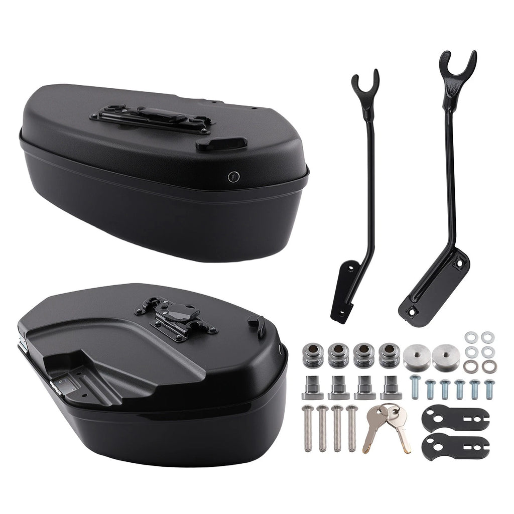 Ultimate Protection Gloss Black Saddlebags for Harley Low Rider El Diablo FXRST (2022–2022)