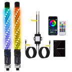 2X LED Spiral Whip Lights Antenna RGB Chasing for UTV ATV (YYYY–YYYY)