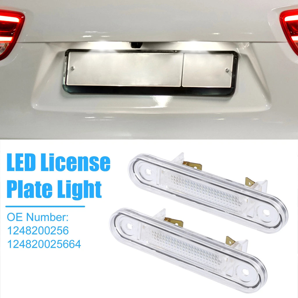 2X White LED License Plate Light 1248200256 3528SMD for Mercedes-Benz C220 (2010–2015)
