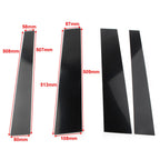 Set of 4 Black Pillar Posts Door Trim Covers for Toyota Tundra (2007–2020)