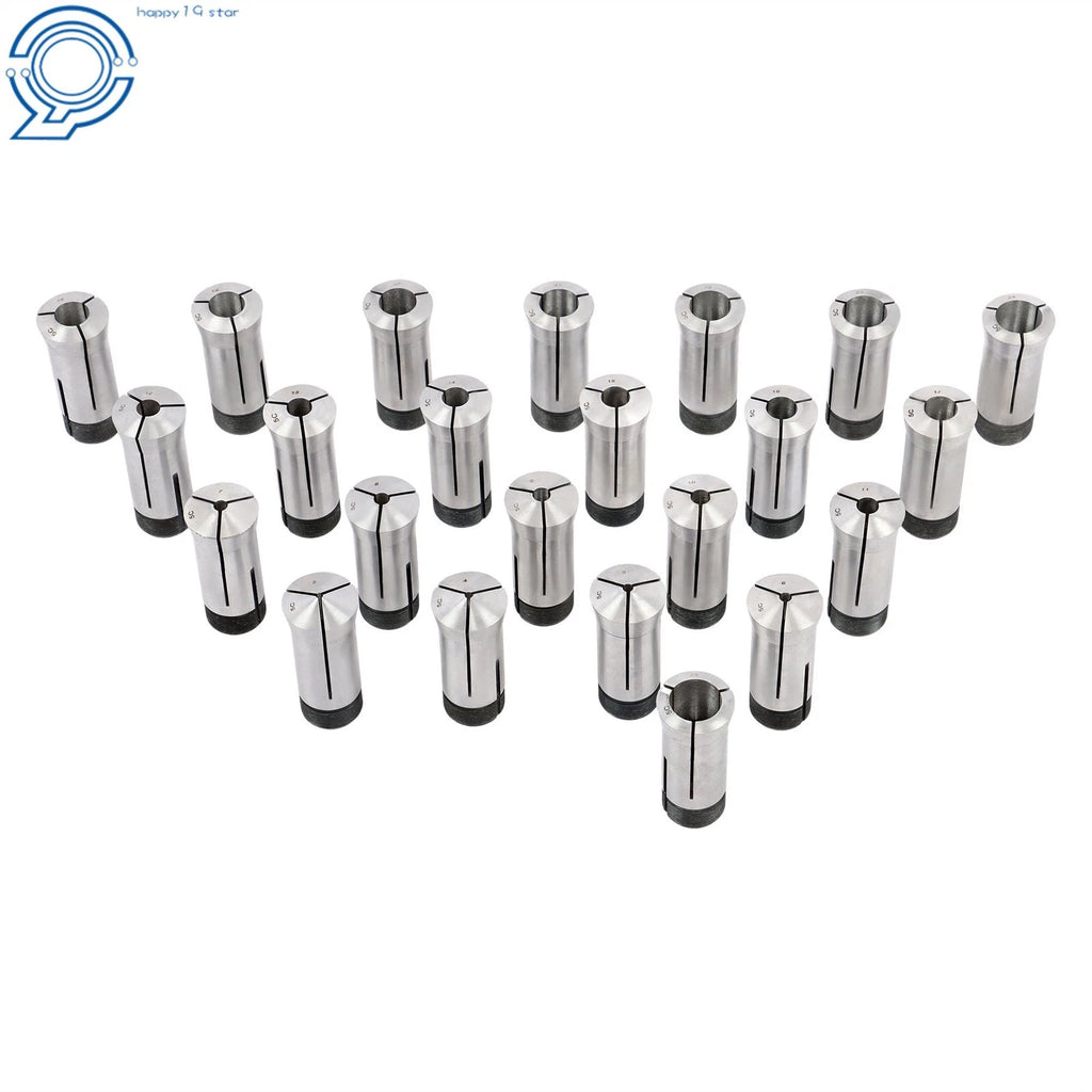 Set of 23 Metric 5C Collets 3mm-25mm for Precision Machining