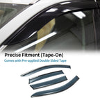 Set of 4 Window Deflectors for Honda CR-V (2007–2011) Black Vent Visors