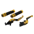 Gold Extendable Brake Clutch Levers Grip Set for BMW S1000R S1000RR (2010-2023)